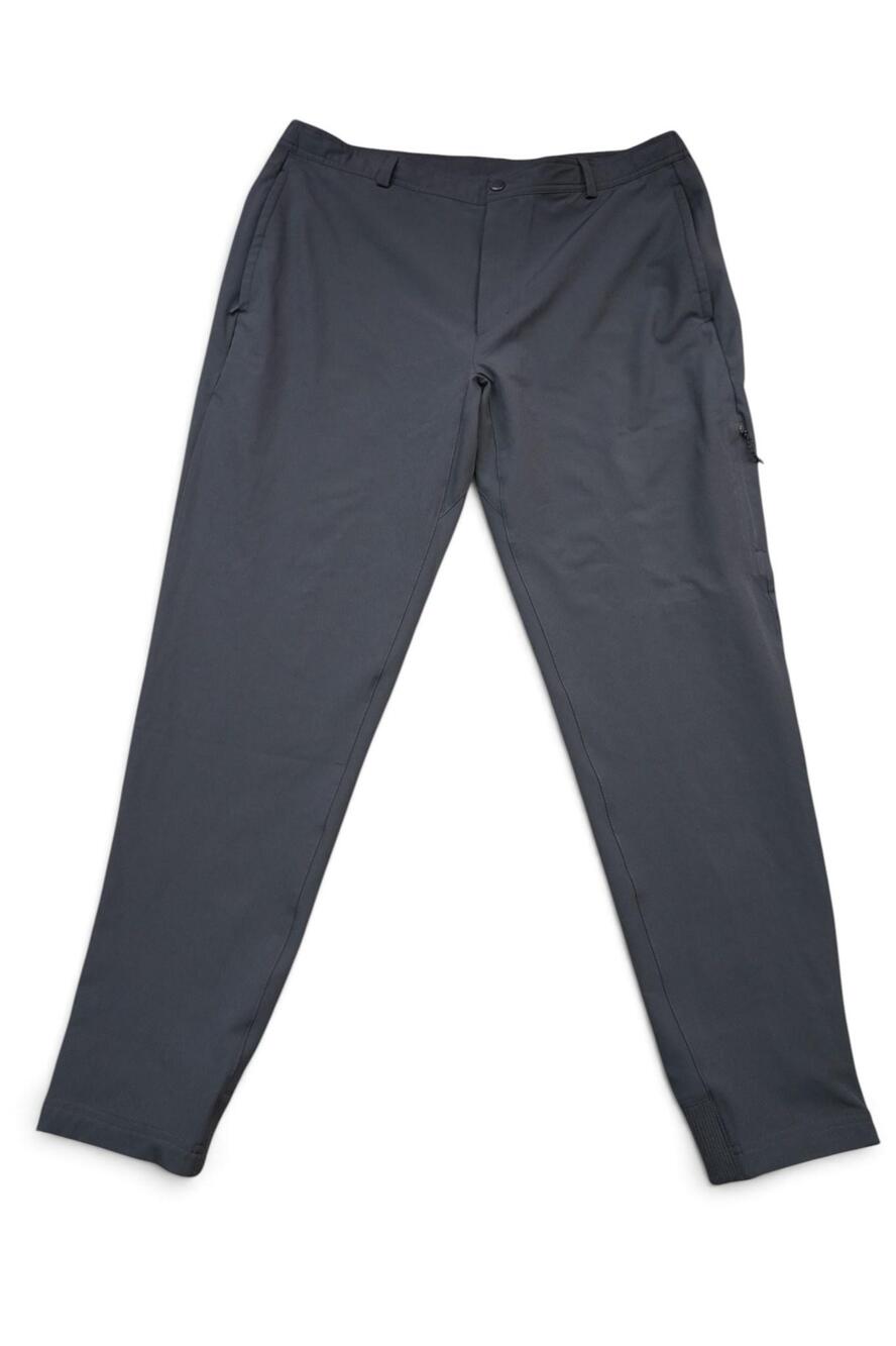 Mack Weldon Radius Flex Jogger Pants Men XL Gray 36x30 Stretch Zip Pocket Travel